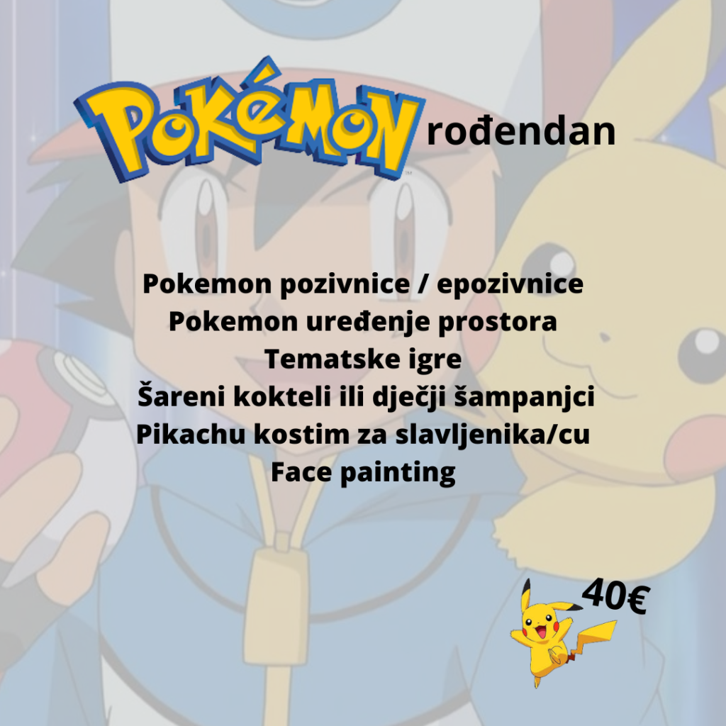 pokemon tematski rođendan pikachu
