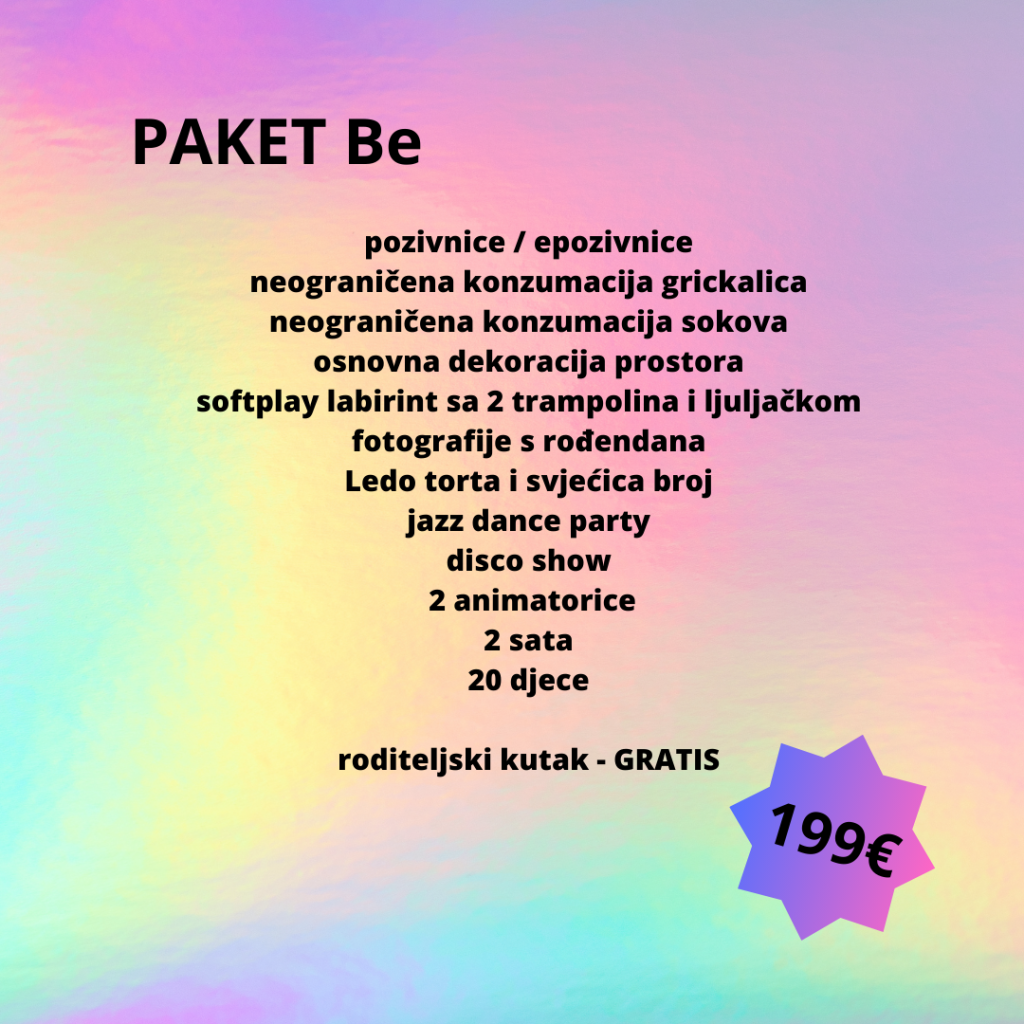 Paket BE rođendan abeceda