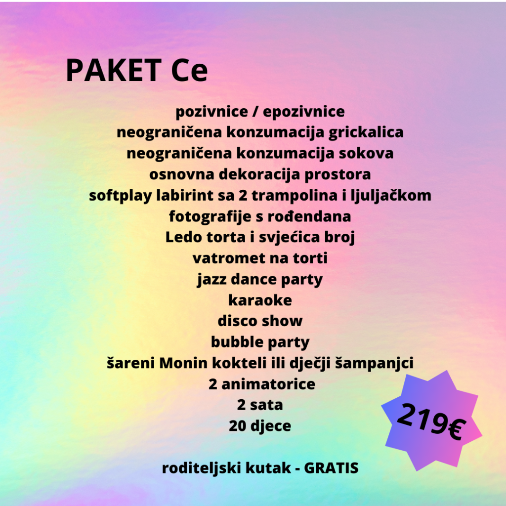 Paket CE rođendan abeceda