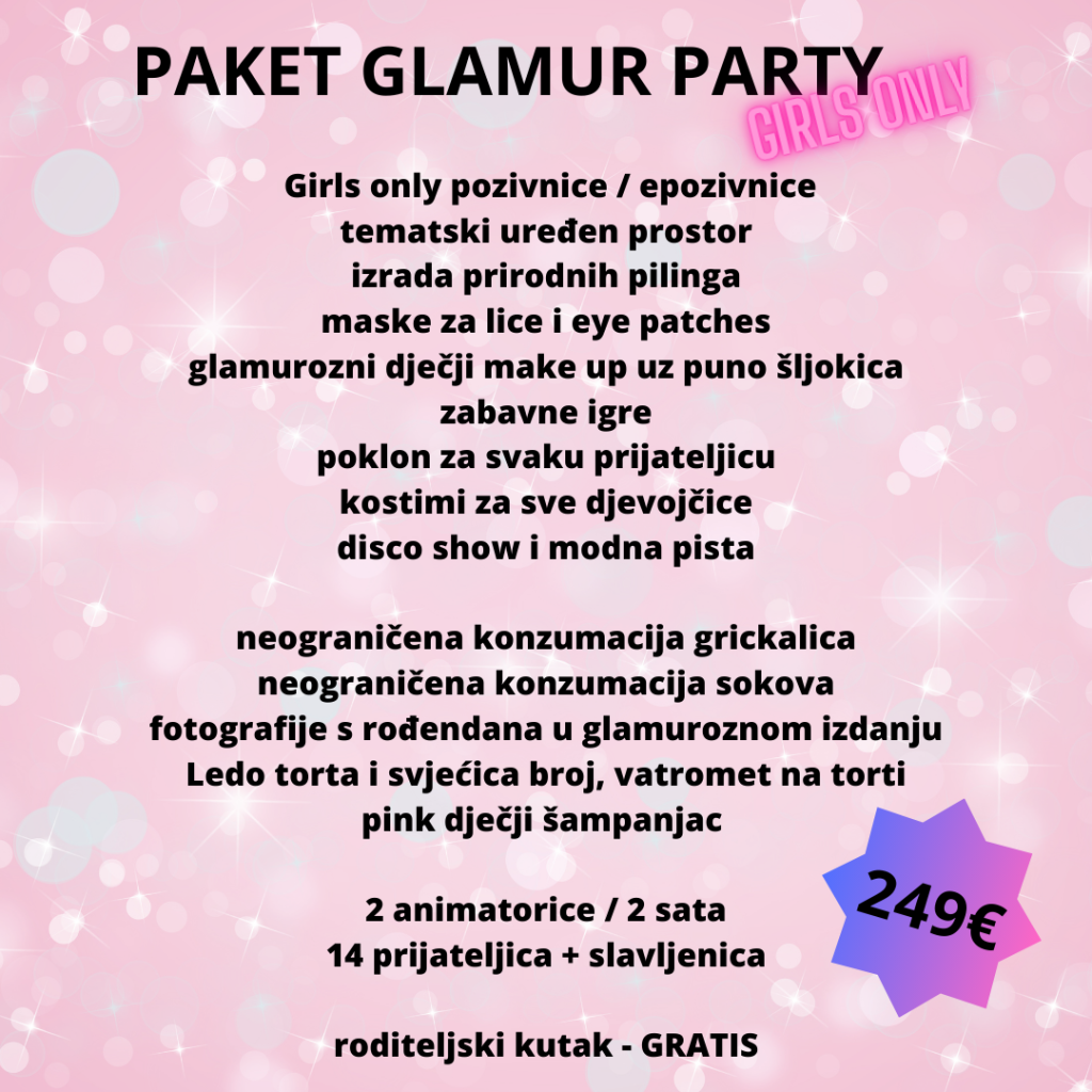 paket za curice spa makeup girls only