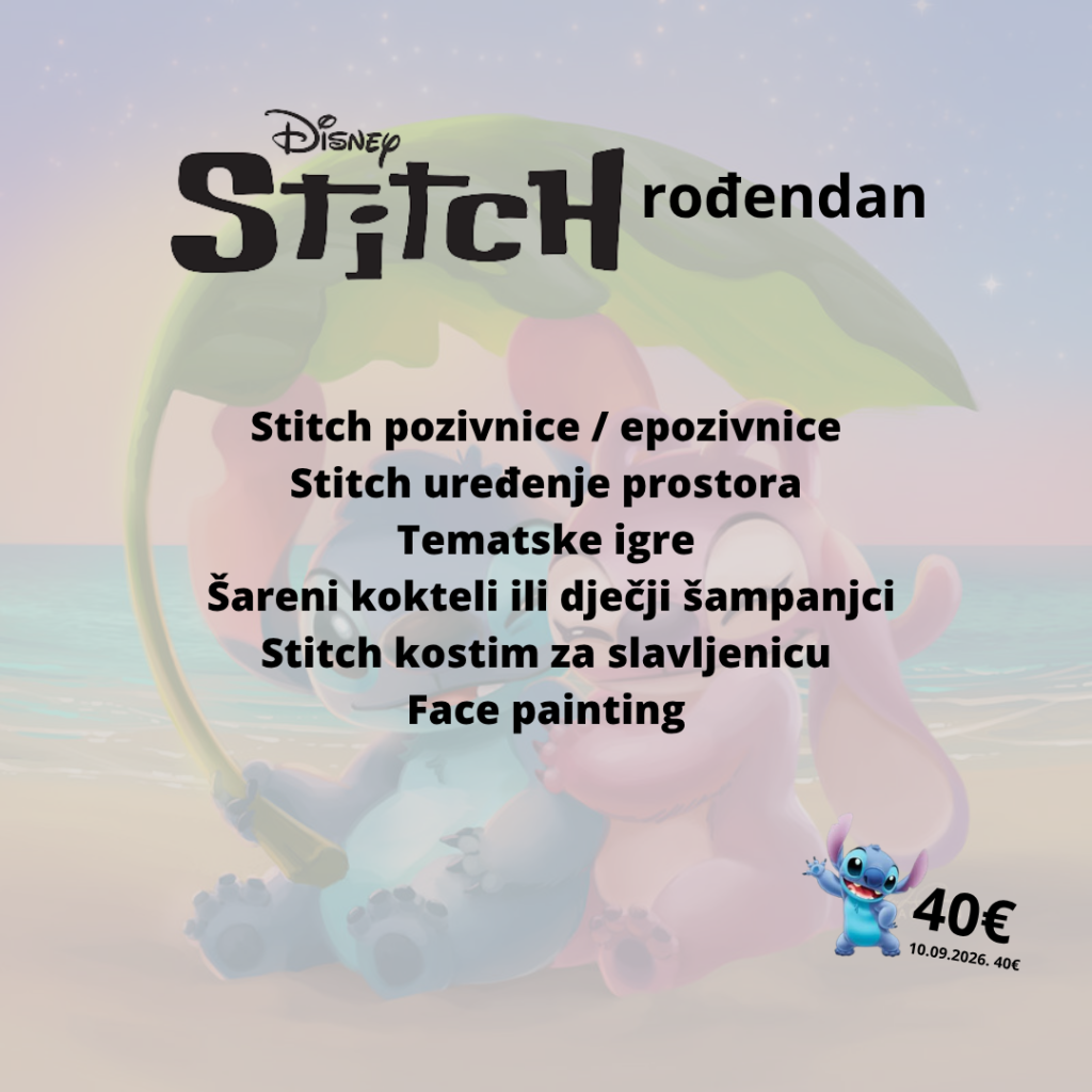 stitch rođendan tema abeceda